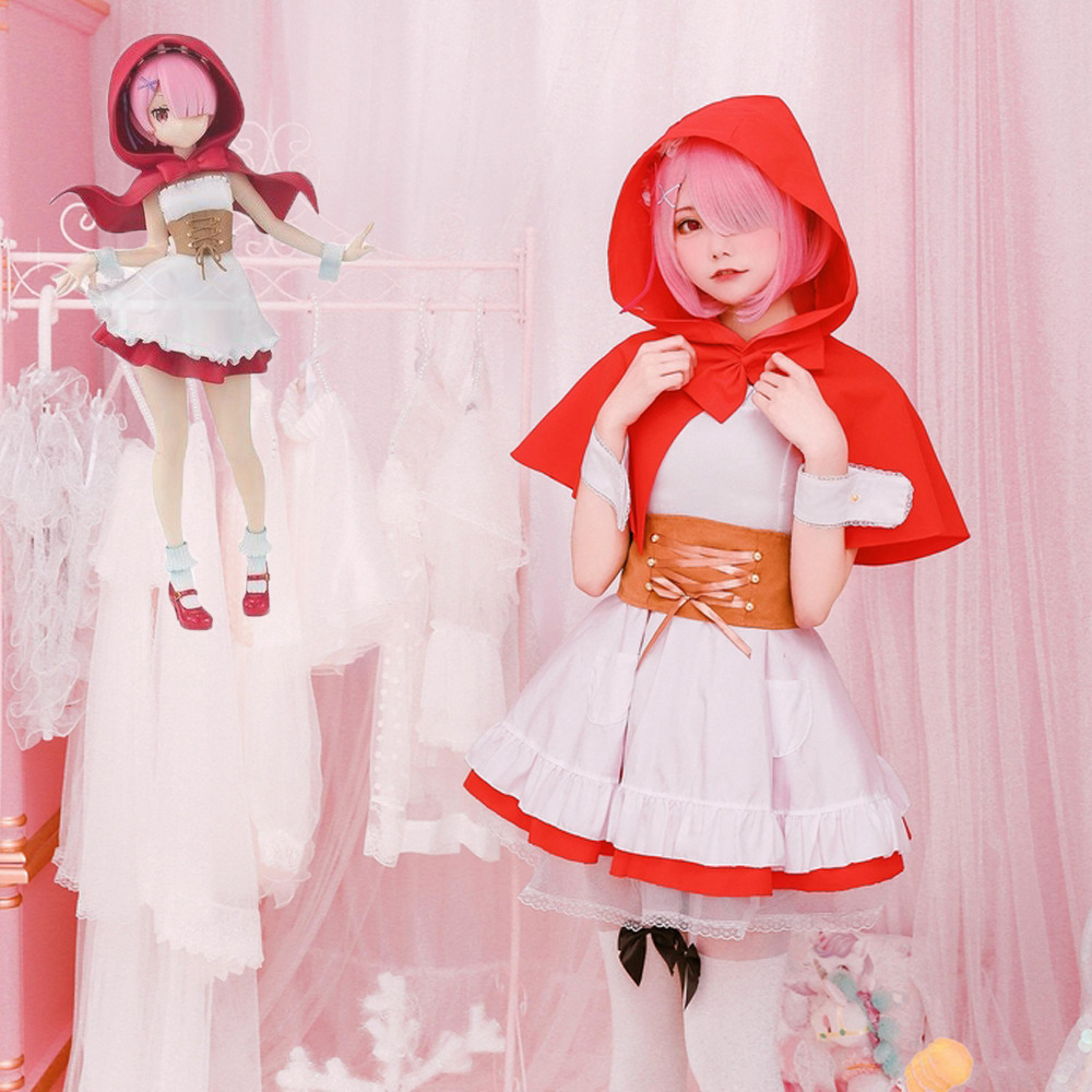 从零开始的异世界生活拉姆蕾姆小红帽cosplay服装女圣诞老人装