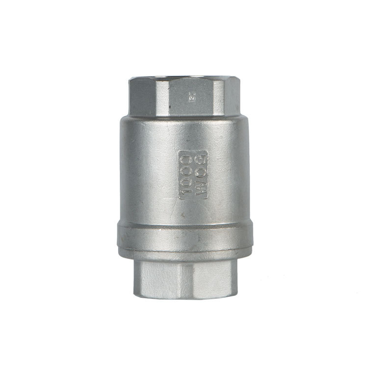 304不锈钢丝扣止回阀h12w-16p弹簧立式单向阀 真空泵逆止阀