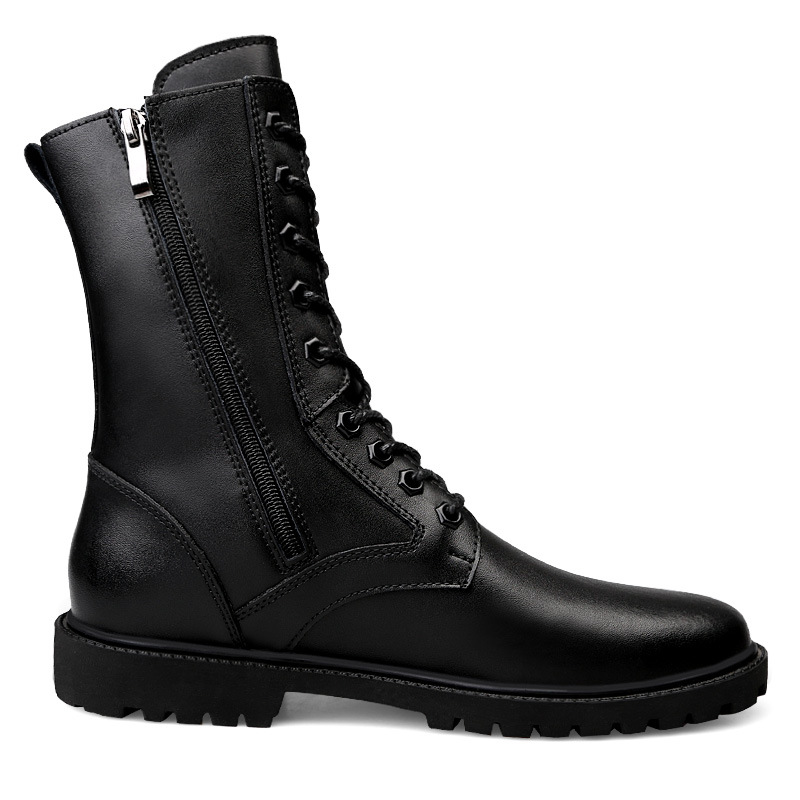 Winter New High-Top Dr. Martens Boots Men's Boots Fleece Zipper Men's Boots Leather Boots