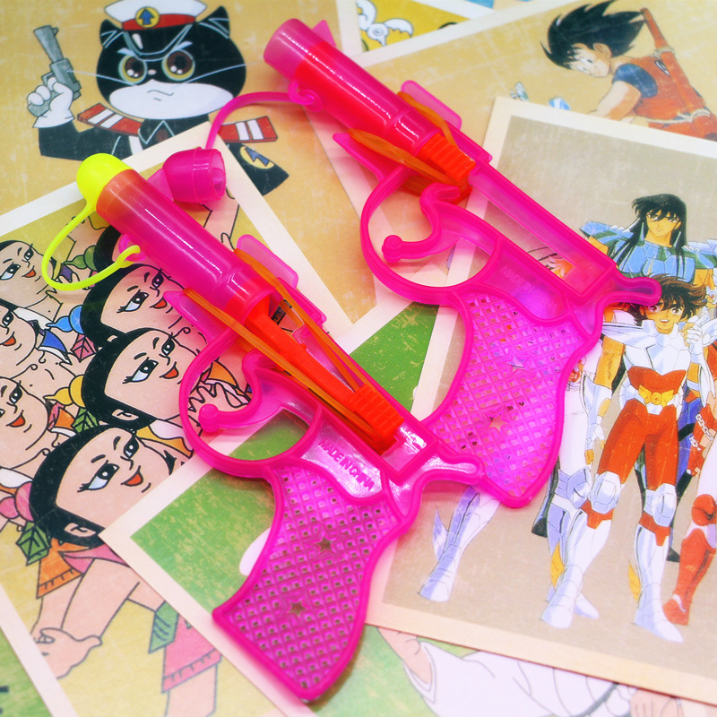 80后怀旧玩具 啪啪枪 咚咚枪橡皮筋塑料小手枪 经典国货 儿时回忆