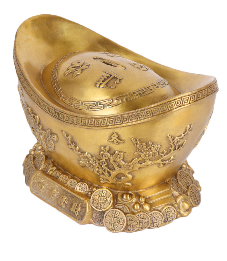 杨铜记铜器批发大号四季发财招财元宝聚宝盆摆件工艺品风水用品