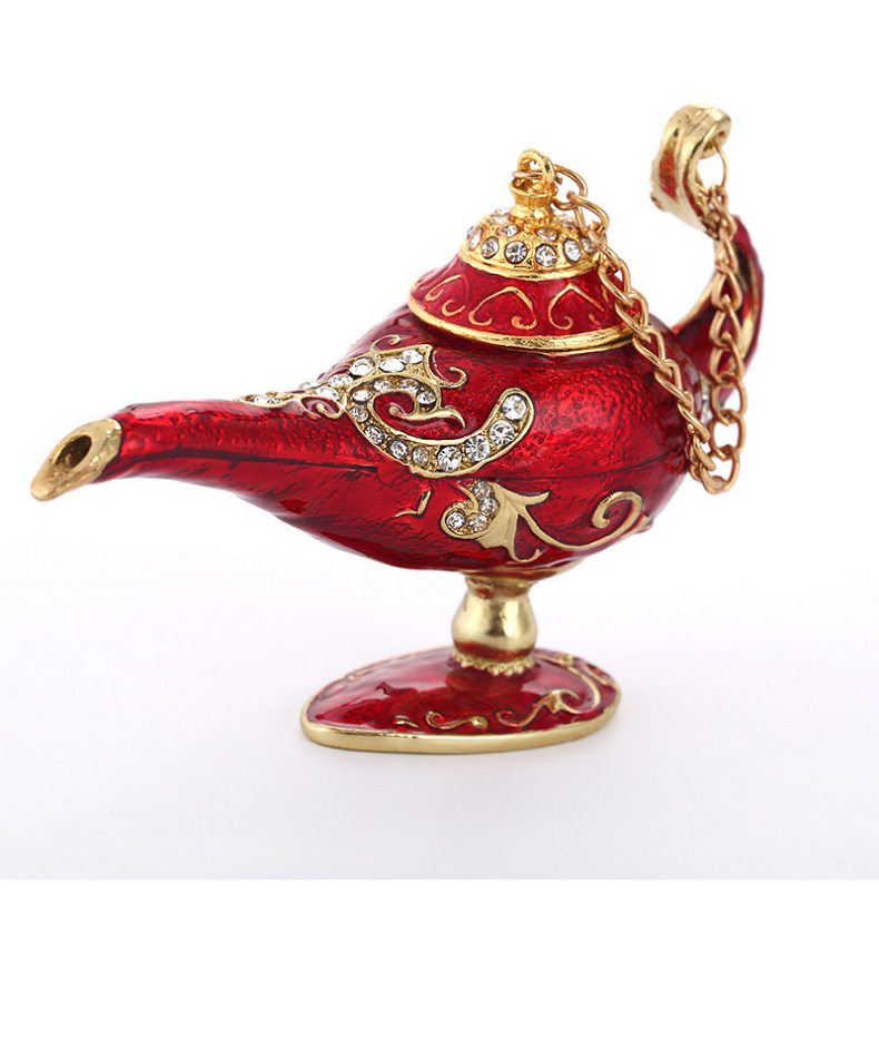 创意阿拉神灯工艺品 手工镶钻彩绘锌合金阿拉丁小神灯厂家直销