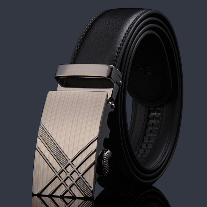 Extended Men's Leather Belt Wholesale Automatic Leather Buckle Cowhide Belt Men's Business Gifts Casual Belt Manufacturer