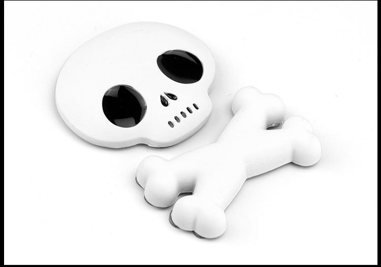 汽车金属q版骷髅头贴标骷髅车身贴鬼头贴标侧门贴车尾标装饰贴