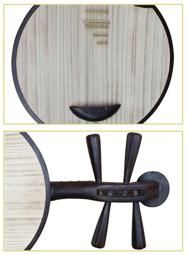 专业黑檀京剧月琴带加厚皮革月琴包乐器厂家直销西皮二黄