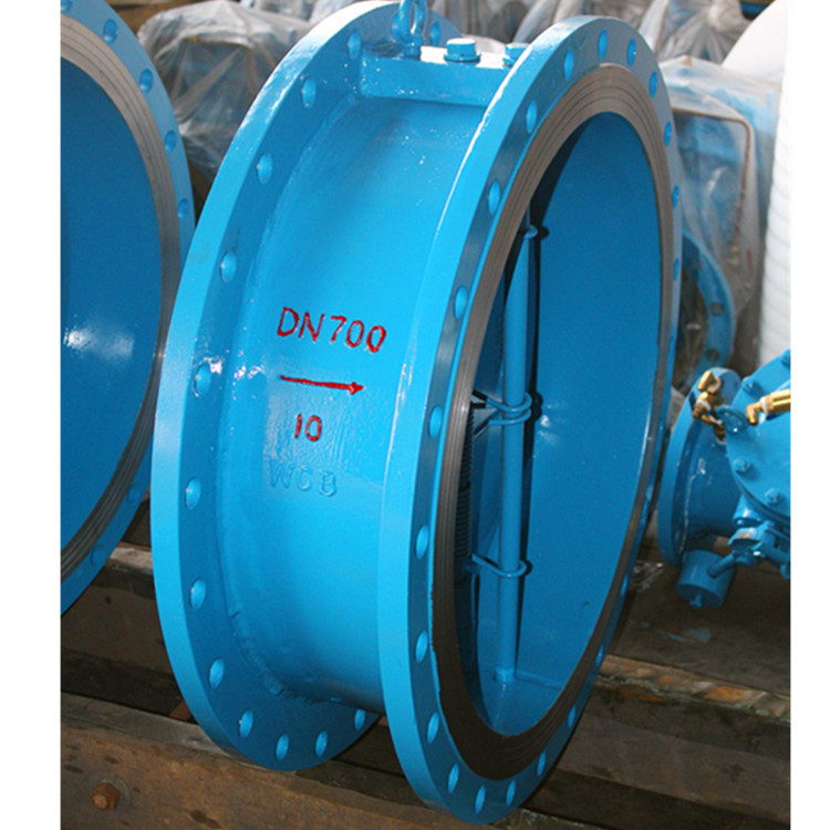 阀门基地厂销 双瓣对夹止回阀h76x dn800 图片与安装