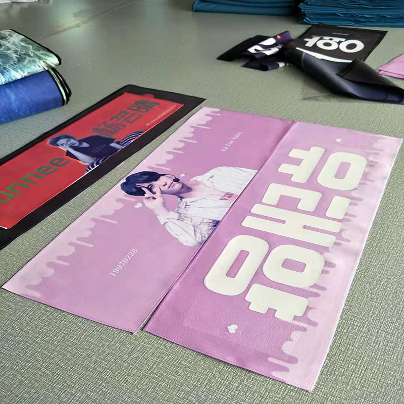 手幅定制 韩版明星应援手幅 镭射反光特效手幅明星演唱会毛巾定做