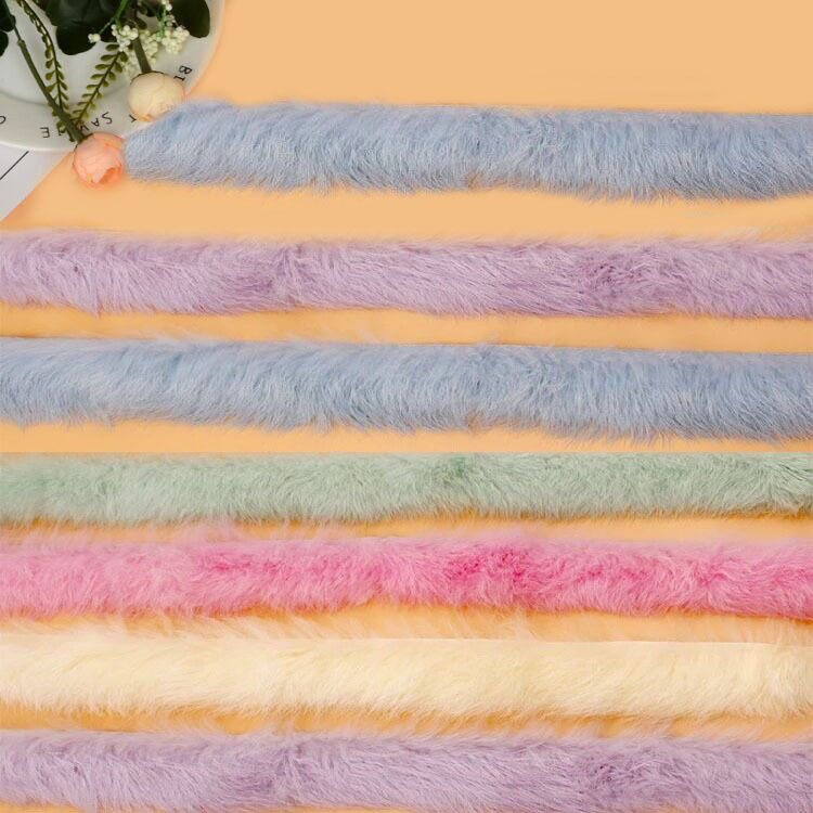 兔毛条辅料仿兔毛毛条 毛毛边 仿兔毛平条花边服装皮草条装饰材料