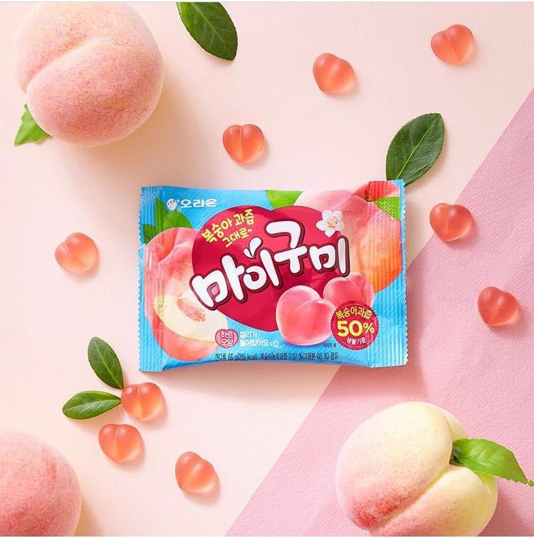 韩国进口零食 好丽友屁桃软糖蘑菇形巧克力桃子蜜桃qq糖果66g/39g