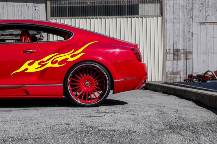 汽车机盖创意个性装饰火焰车贴保险杠贴遮挡划痕贴纸车身拉花