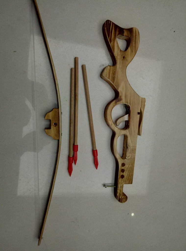 小弩 木制小弩 木枪弩 古代兵器模型 无杀伤力 表演道具弩