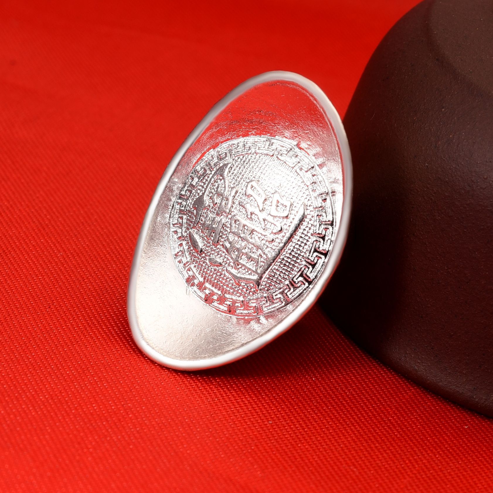 0cm仿真仿镀银合金元宝大清库银招财进宝金腚寺庙祭祀元宝摆件