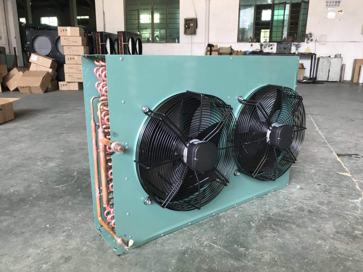 批发h型风冷水冷铝翅片式空调冷凝器蒸发器铜管散热器制冷设备