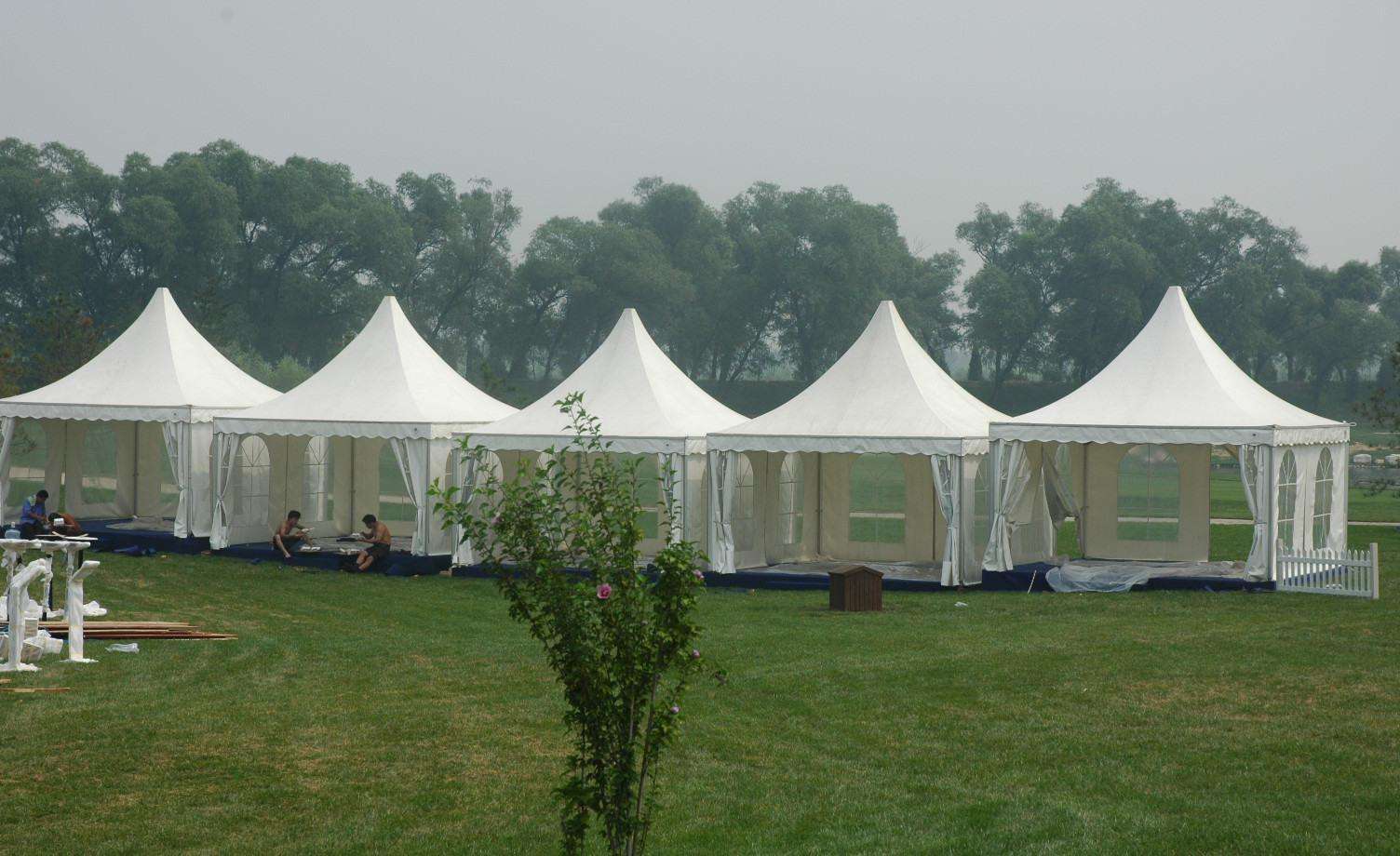 户外花园铝合金尖顶蓬 豪华欧式铝杆帐篷 车展婚庆展会宴会帐篷