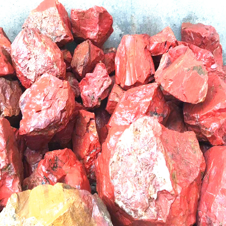 批发天然红碧玉原石 红石头 矿物标本摆件 雕刻件 南非红碧玉毛料