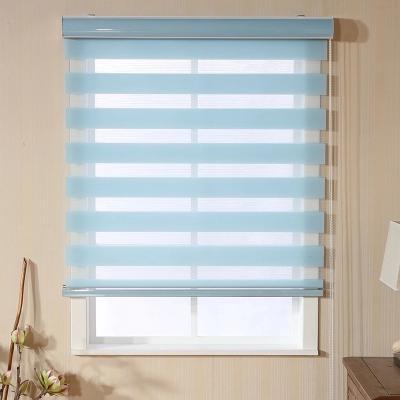 Foreign Trade Export Shutter Office Curtain Shading Lifting Louver Curtain Soft Gauze Curtain Double Roller Blind