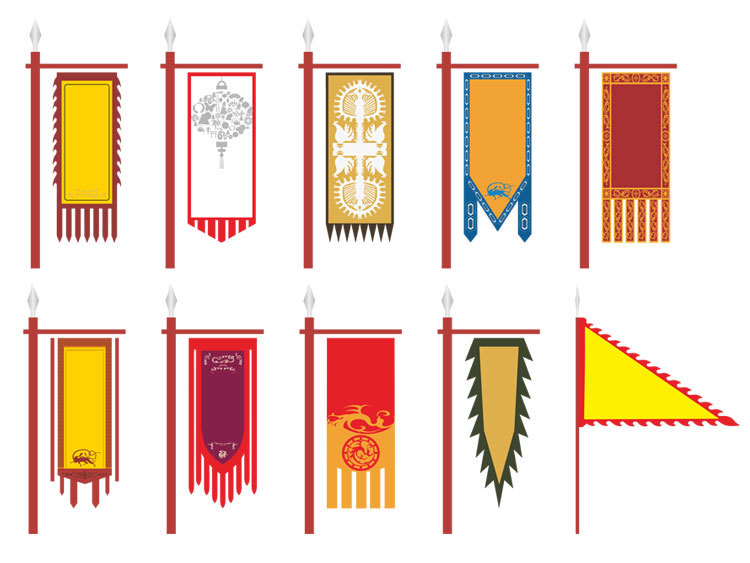 定制仿古旗复古旗剧组旗三角龙旗招牌旗竹竿彩旗仿古旗