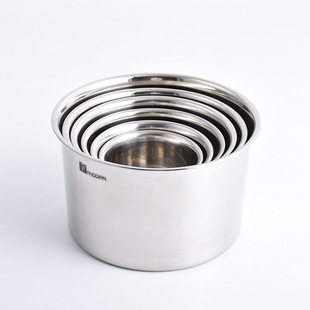 不锈钢304味盅调料盅圆形带盖打蛋盆调味盅加深加厚调料盆小炖盅