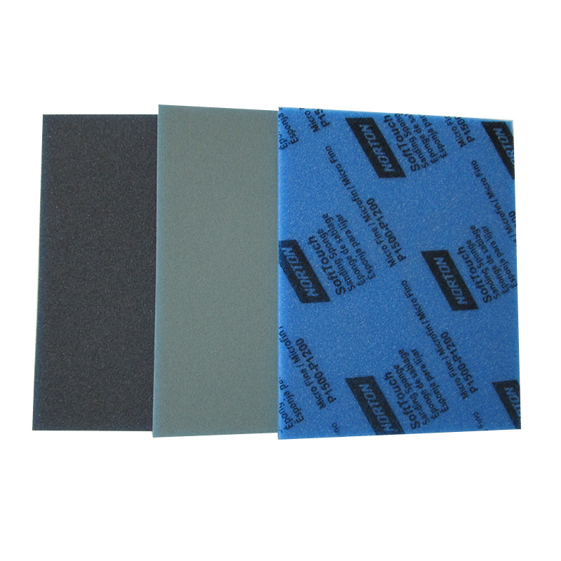 norton诺顿海绵砂纸蓝色模具模型弹性干磨水磨砂纸115*140mm