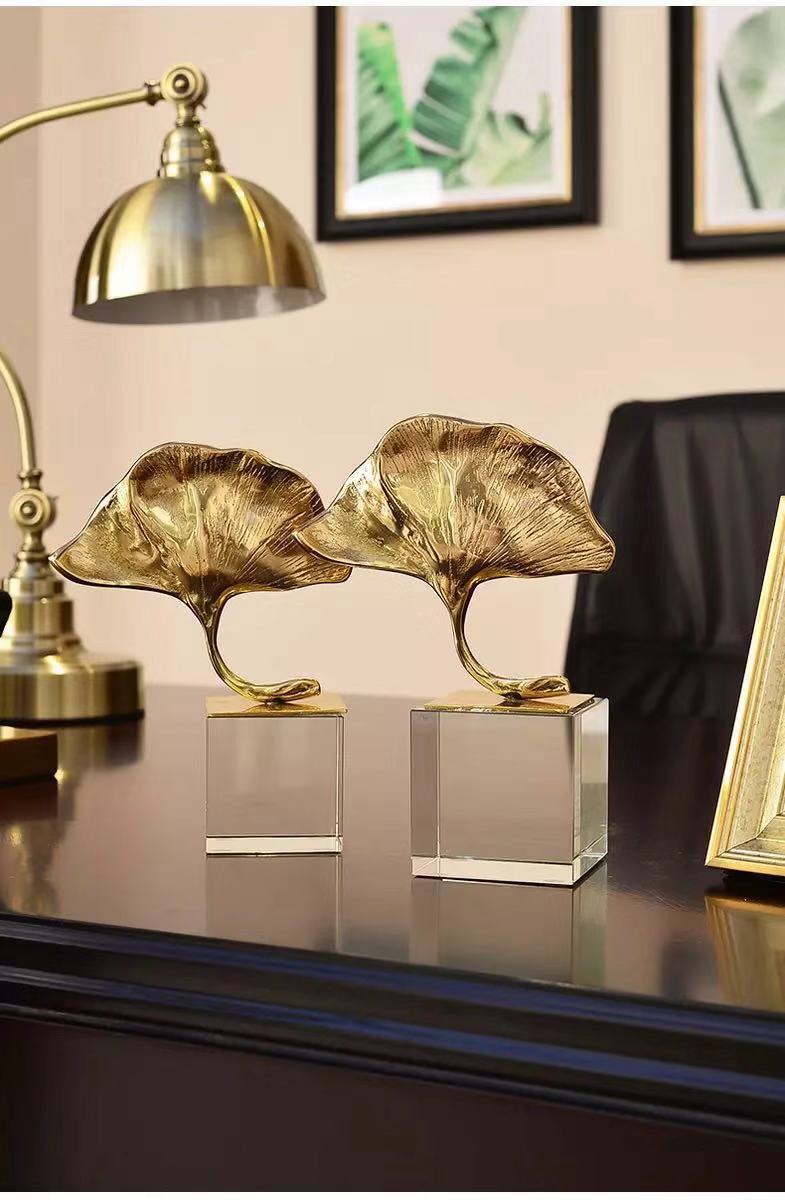 欧式铜水晶摆件家居装饰品现代创意简约客厅书房办公室工艺品摆设