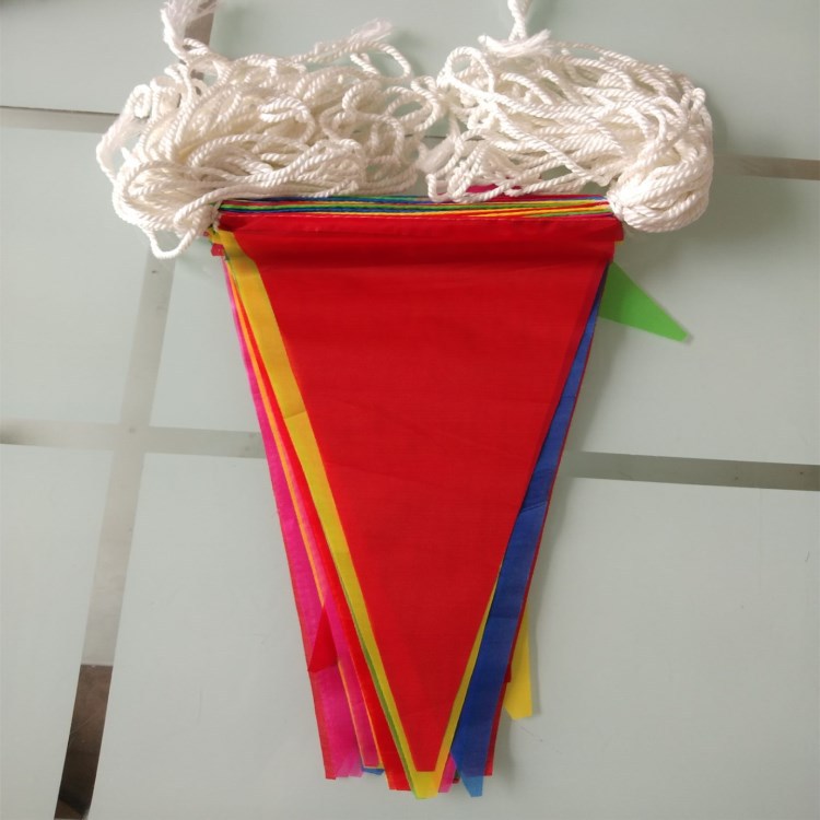 三角彩旗串旗工地开业庆典彩条警示旗定做各种广告标志旗