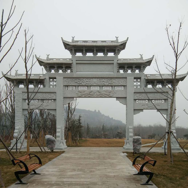 石牌坊 石雕牌坊 牌楼制作 牌坊设计厂家艺祥石雕