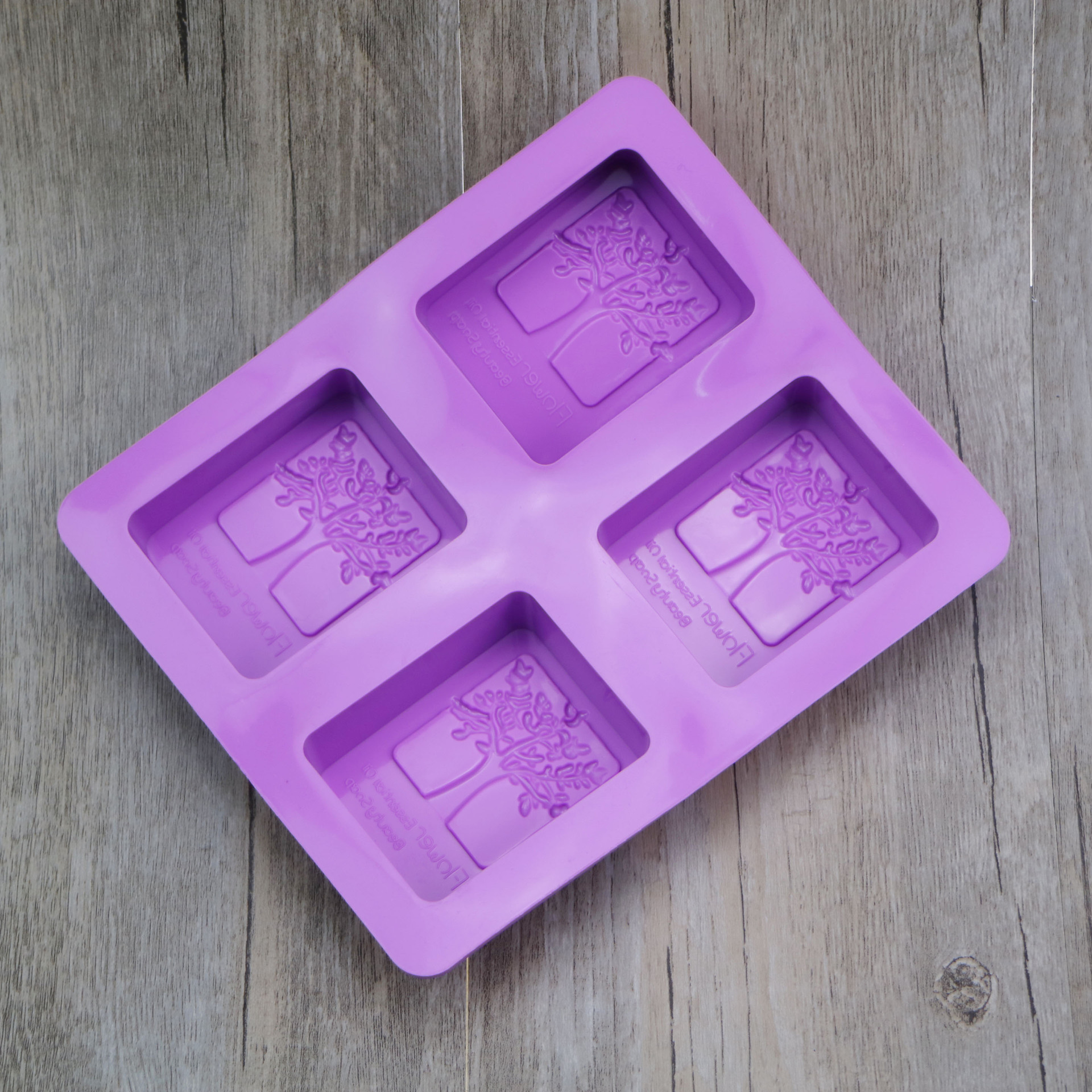 4连方形肥皂模具 diy手工香皂硅胶模 创意自制烘焙蛋糕模