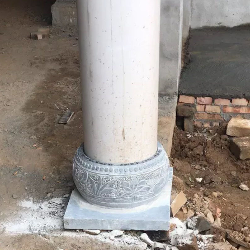 厂家批发青石墩柱脚石柱顶石柱子石墩子底座仿古老石鼓门墩圆墩