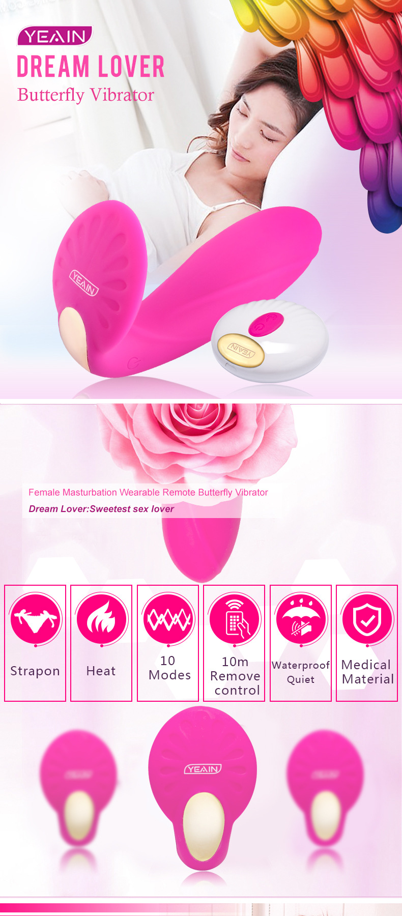 夜樱之雀蝴蝶隐形穿戴阳具 女用 锻炼器成人情趣用品厂家