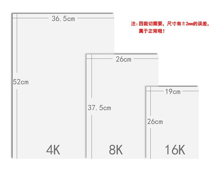 4开纸多大尺寸大小图片