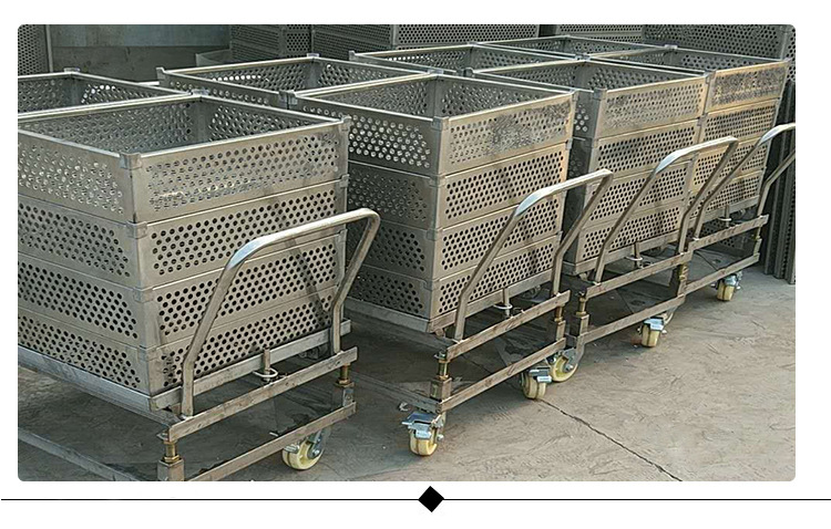 杀菌锅不锈钢料车 消毒带托盘周转小推车 食品机械专用杀菌盘