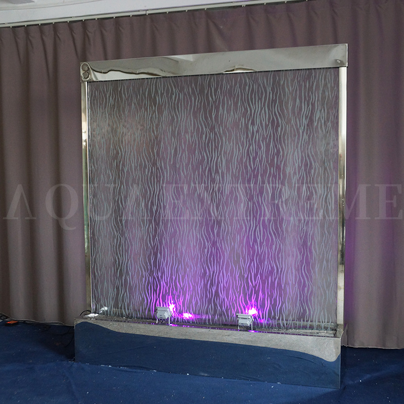 玻璃流水墙 景观摆设园林花园装饰流水瀑布墙 屏风流水墙 隔断墙