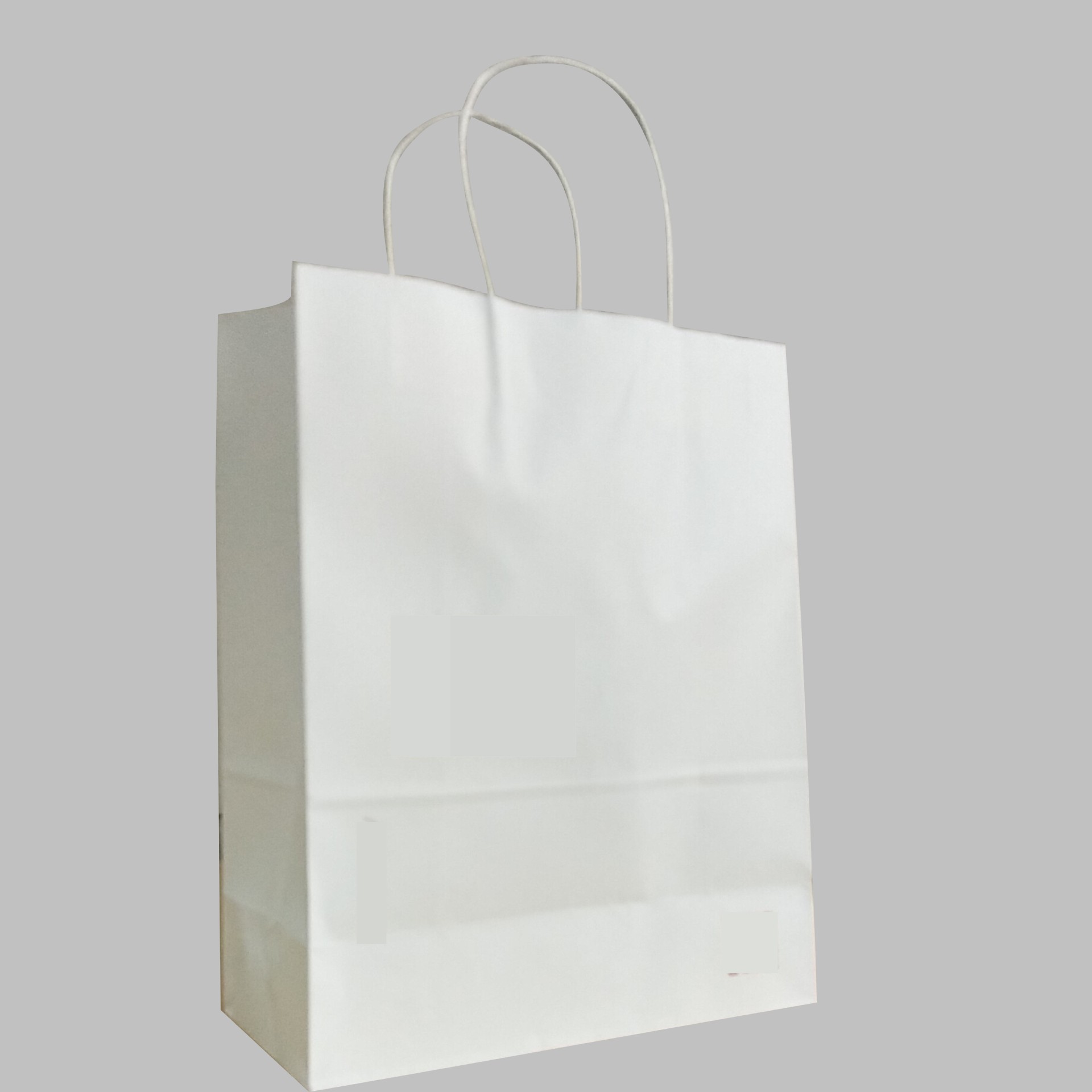 本色 白色方底牛皮纸手提袋批发 订做 可印logo 服装袋现货