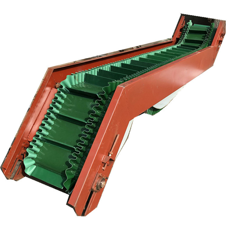 移动皮带输送机伸缩转向带式输送机带格挡传送带