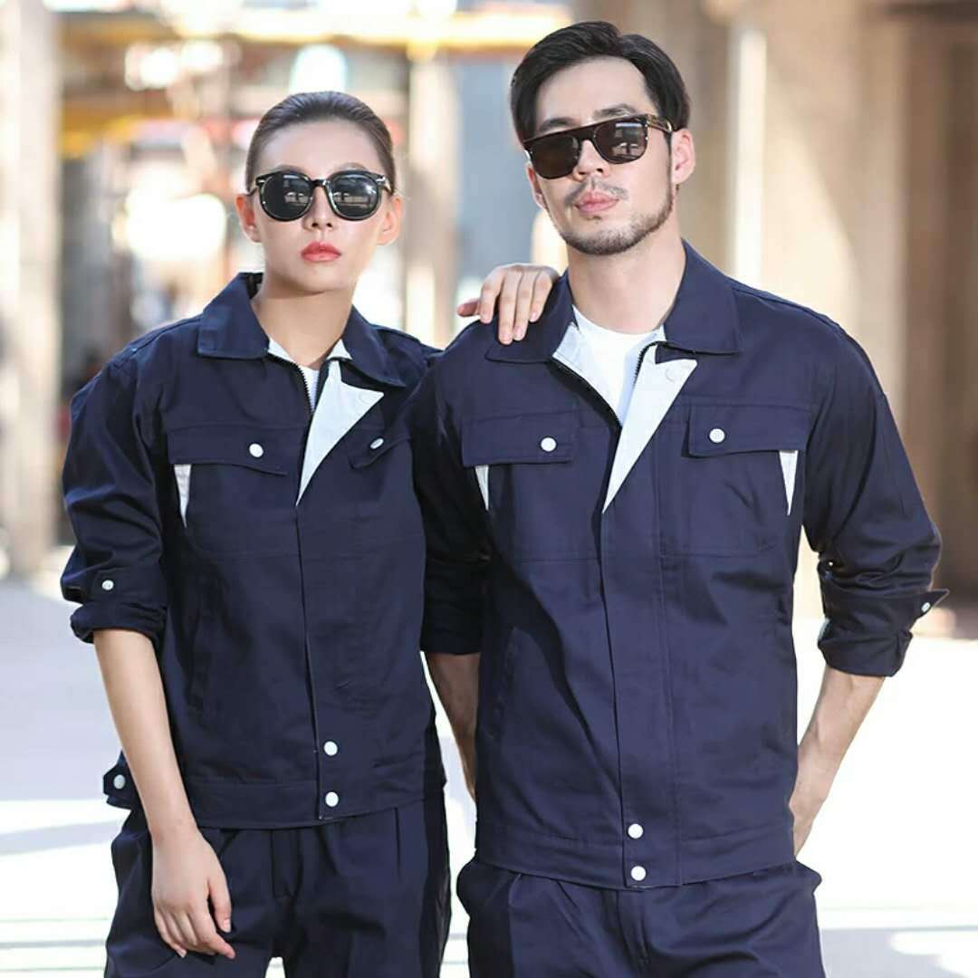 Summer Thin Long Sleeves Overalls Suit Men's Workwear Embroidered Breathable Workshop Factory Clothing Labor Protection Clothes Garage Work Suit