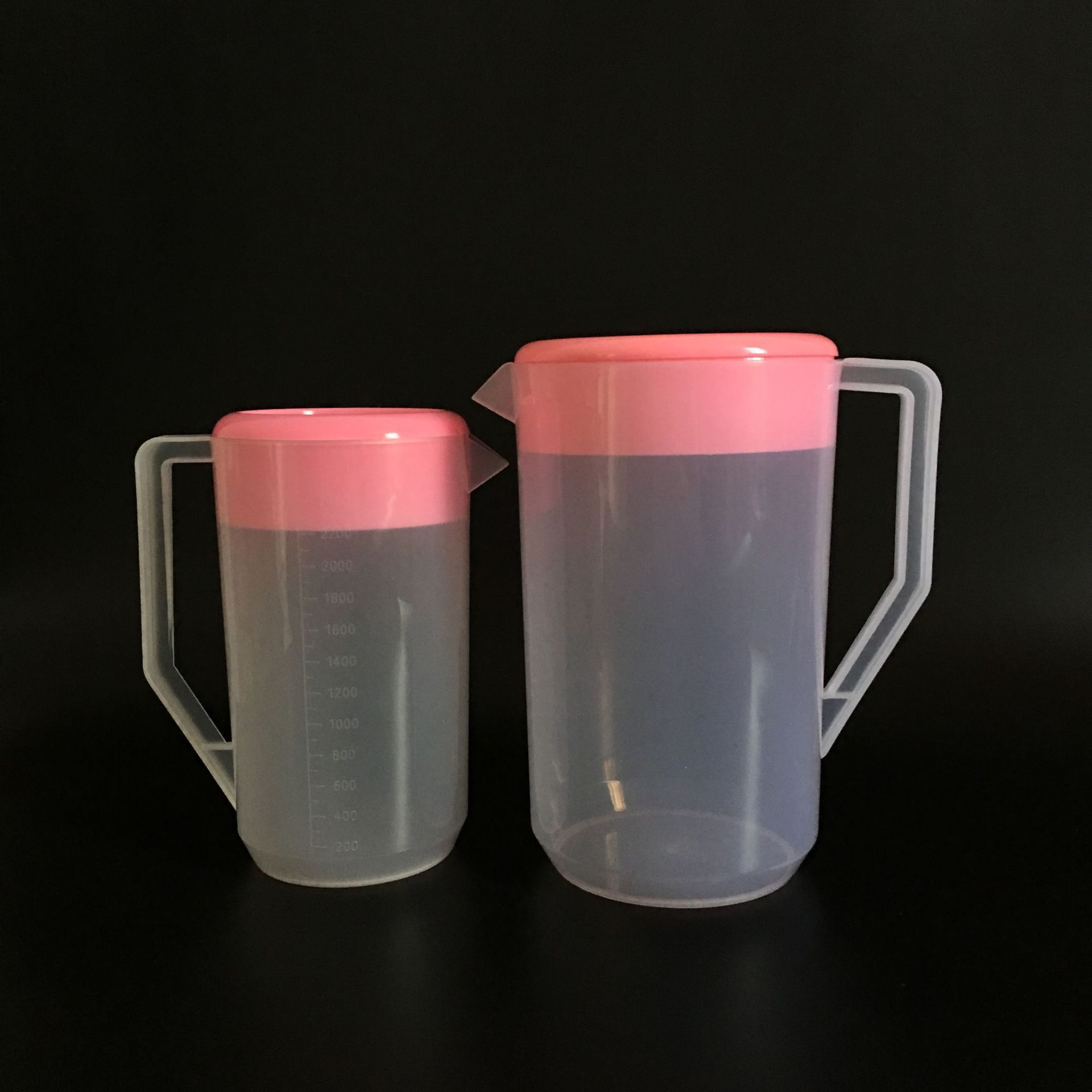 pp塑料冷水壶大容量带刻度奶茶店饮料壶量杯啤酒扎壶花茶壶果汁壶