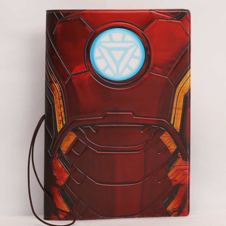 漫威超级英雄Iron Man钢铁侠 卡通短款护照套 港澳通行证保护套
