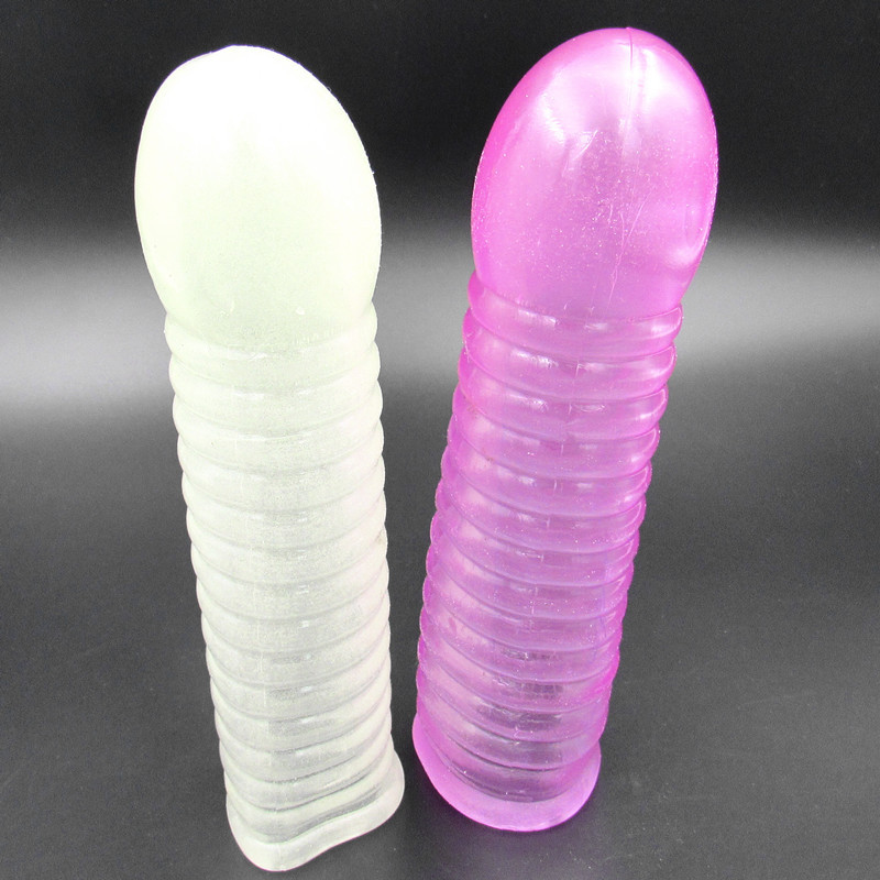 情趣玩具性用品男用加长加粗阴茎水晶狼牙套锁精套 避孕套