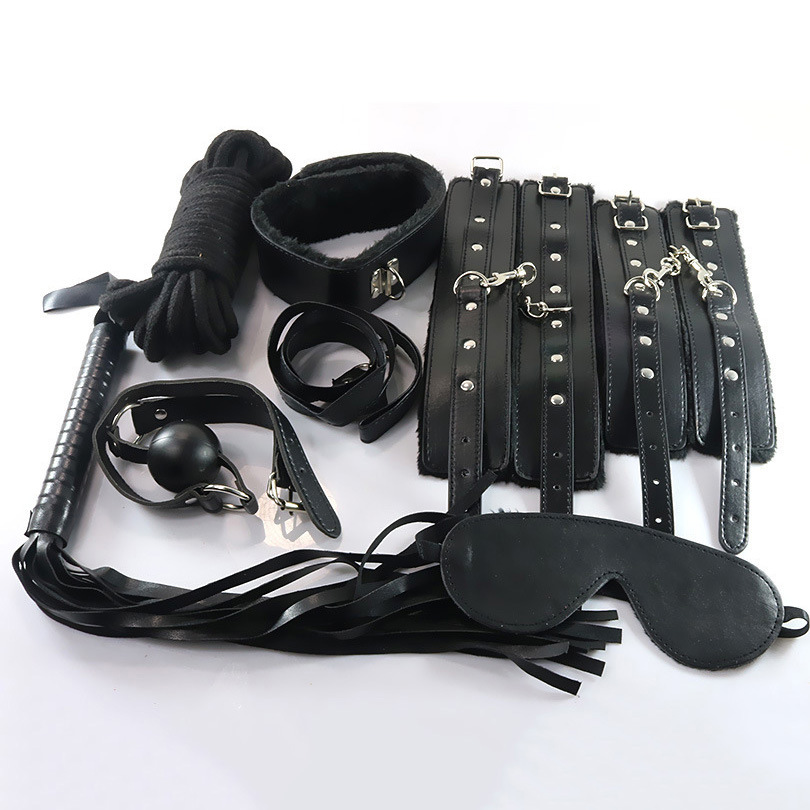 情趣用品7件套男女激情性工具夫妻诱惑调教成人用品毛绒皮鞭套装