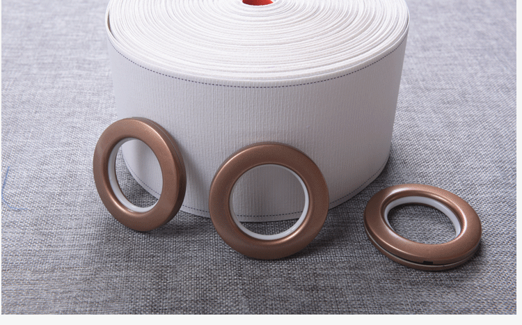 窗帘打孔布带涤棉白布带布条窗帘打孔布带10厘米上浆棉有纺布带批