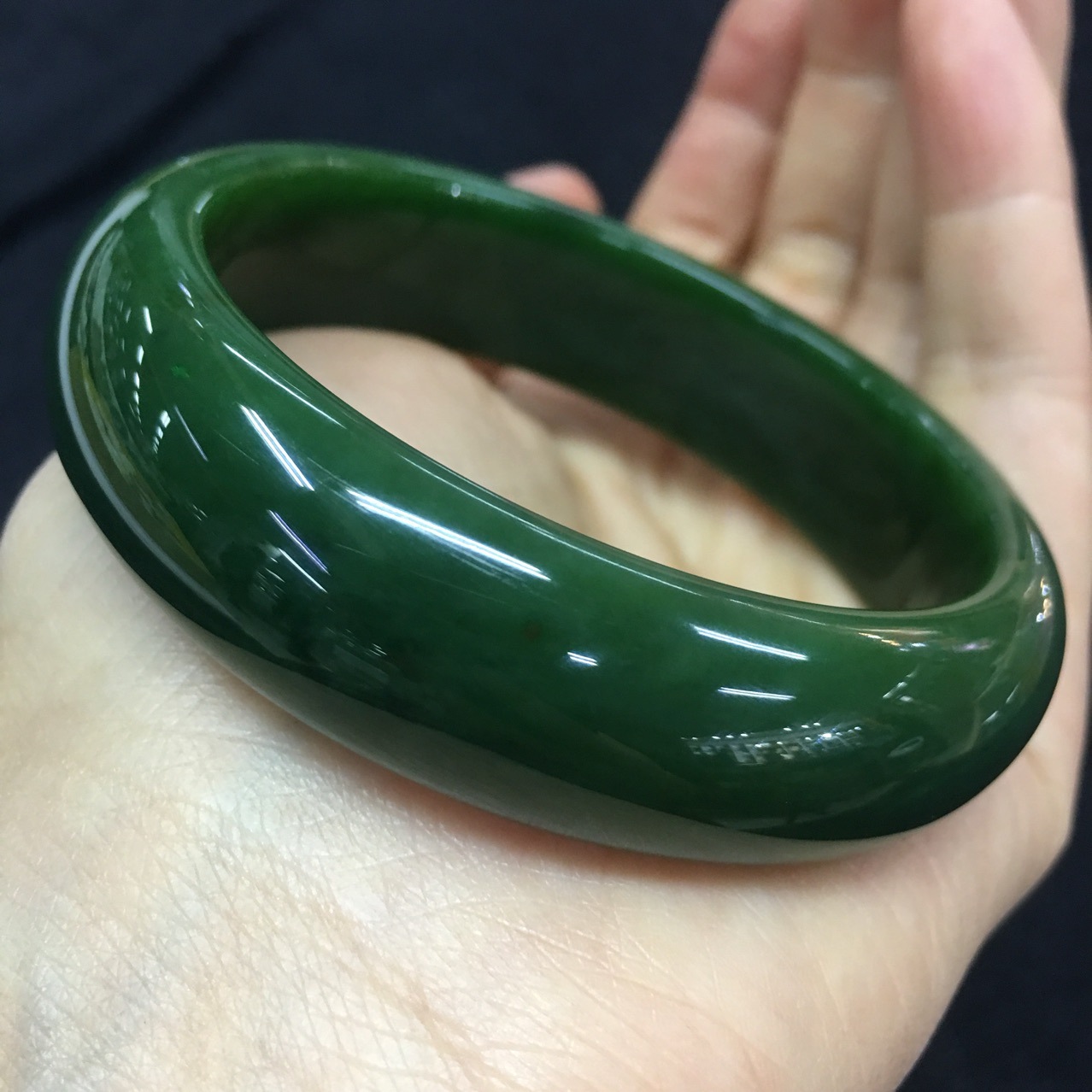 新疆 和田玉 老坑 碧玉 手镯