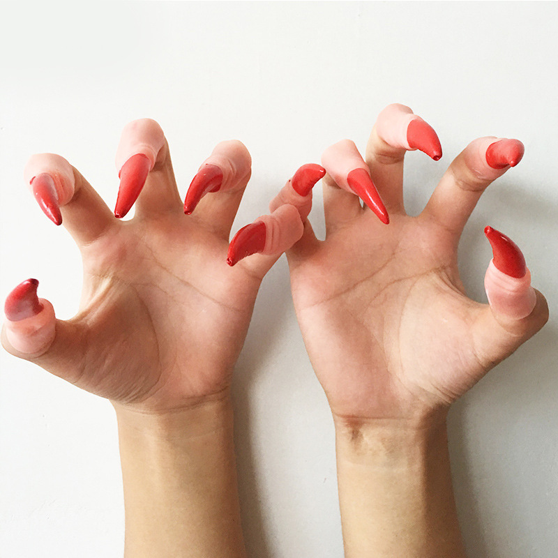 万圣节化妆舞会道具聚会装扮派对成人僵尸手指套巫婆鬼指甲套