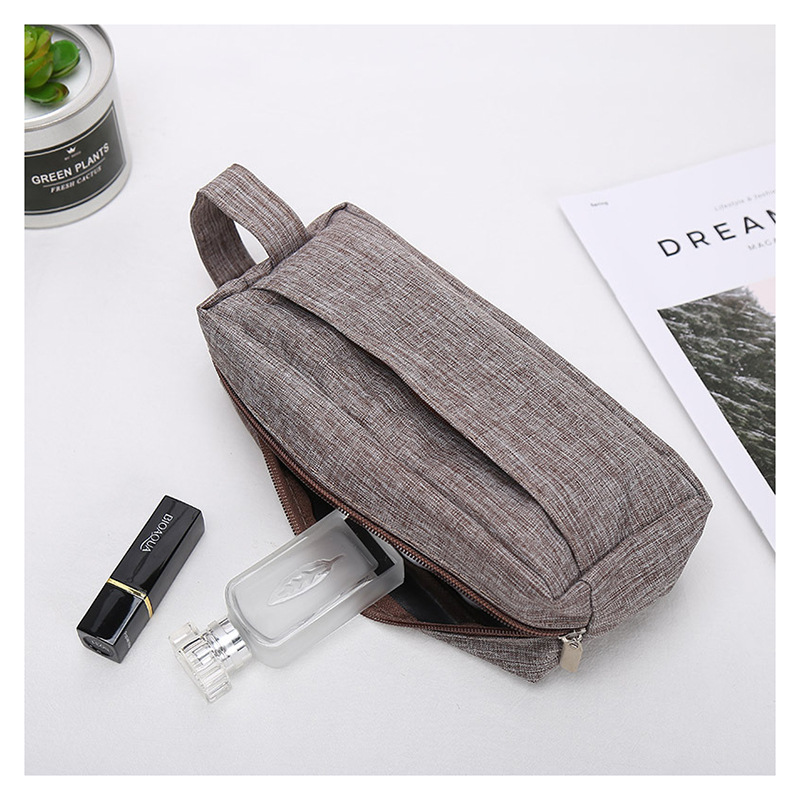 Monochrome Wash Bag Cosmetic Bag Fashion Women's Zipper Handbag Outdoor Sports Receiving Bag Custom Logo Wholesale