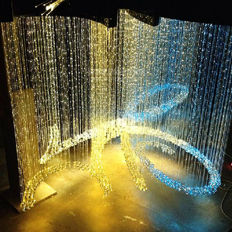 艺诺室内照明热销厂家led光纤吊灯logo造型光纤灯公司装饰吊灯