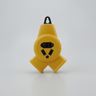 cz-186小黄人无线插板 九孔带灯排插 9孔人字型防爆抗摔地拖插座