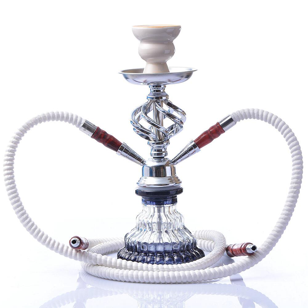 跨境货源阿拉伯水烟套装双管玻璃水烟壶外贸货源水烟hookah