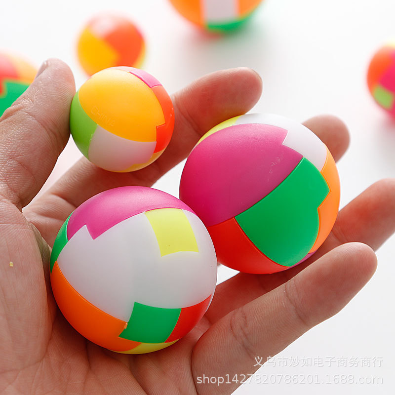 拼装球积木益智小孩玩具魔方球儿童智力拼插鲁班锁6块拼球