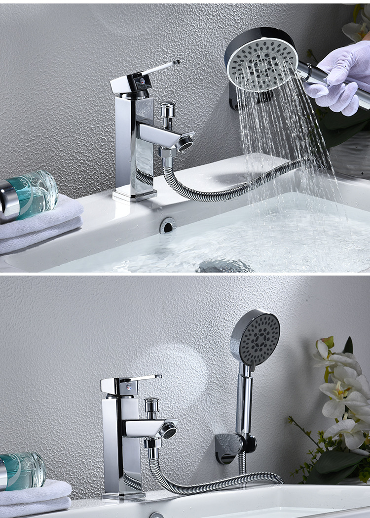 卫浴水暖五金厂家批发 单把浴室柜面盆龙头 全铜洗手盆冷热水龙头