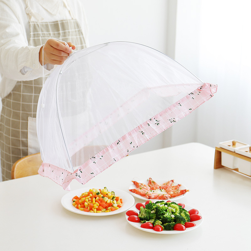 饭罩菜罩食物罩餐桌罩可折叠透明防苍蝇家用盖饭菜罩遮菜伞菜罩子