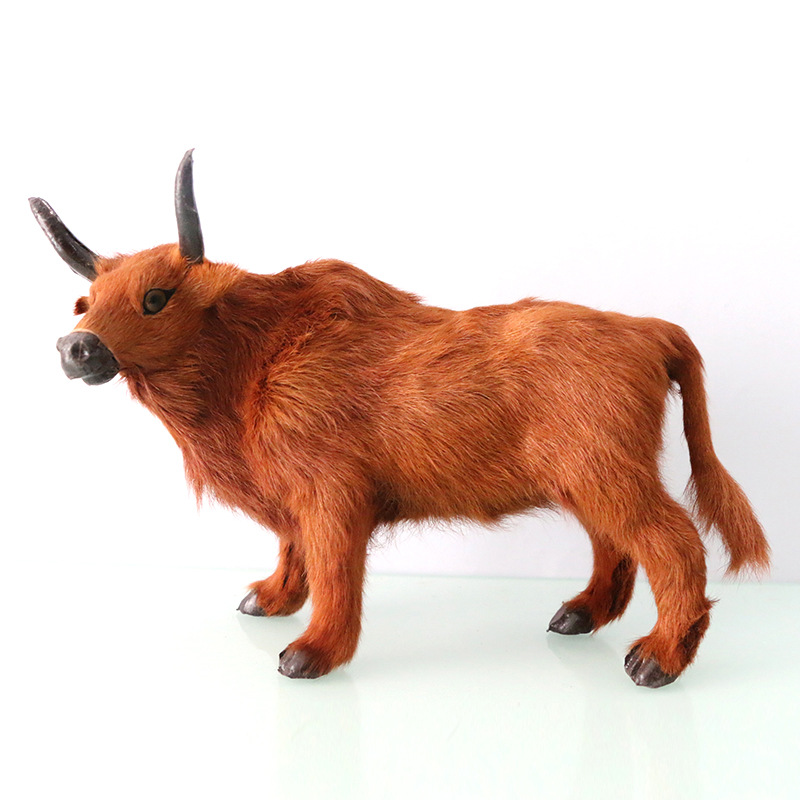 仿真牛摆件儿童玩偶玩具摄影道具工艺品摆件超市牛肉店美陈装饰